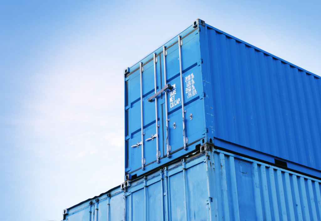 Image of two storage containers stacked on top of each other