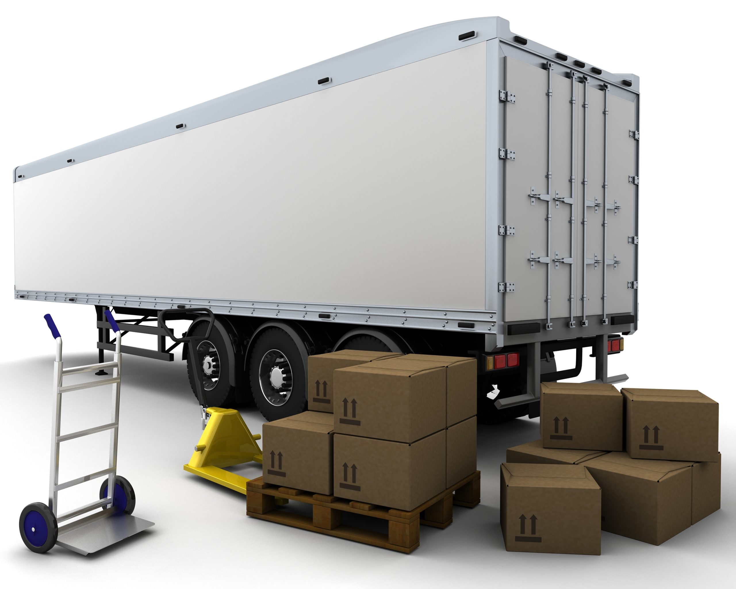 Graphic image of a storage trailer with boxes