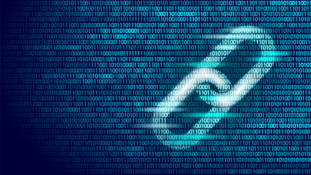 Illustration of blockchain technology